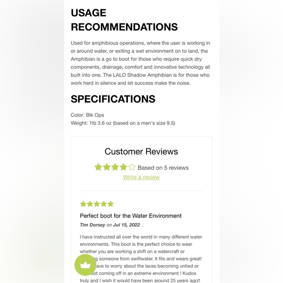 LALO Special Forces Tactical Boots Shadow Amphibian 5” Black Ops Size 13 - Picture 12 of 14